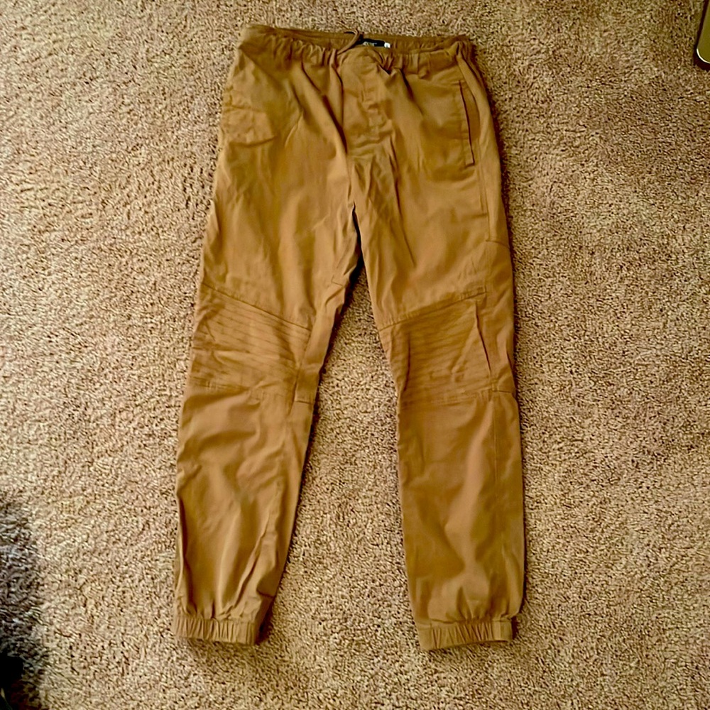 Tan cargo like pants for kids, from univibe.